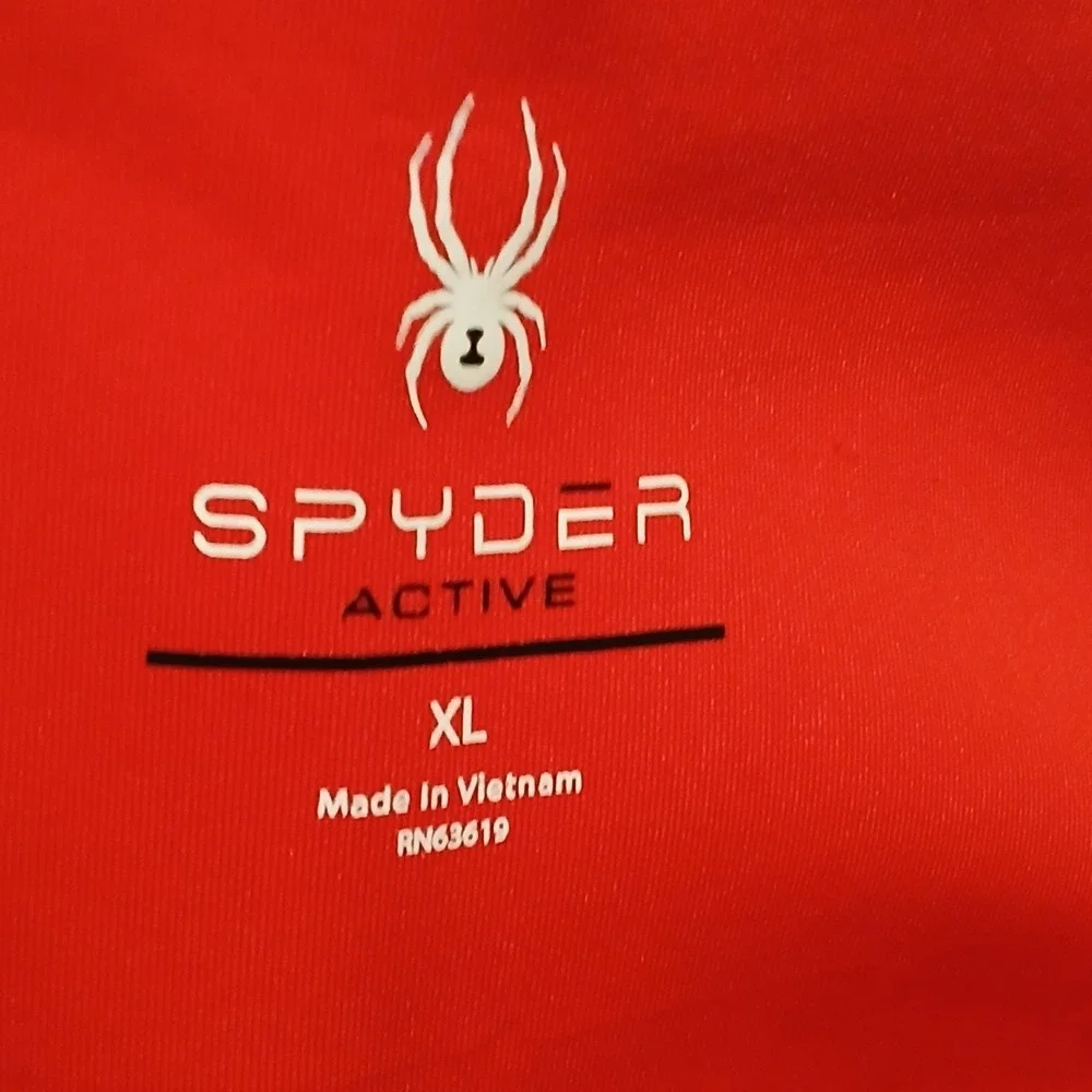 Spyder‎ Active Women's Performance High Rise Red Legging Zipper Pockets Size XL